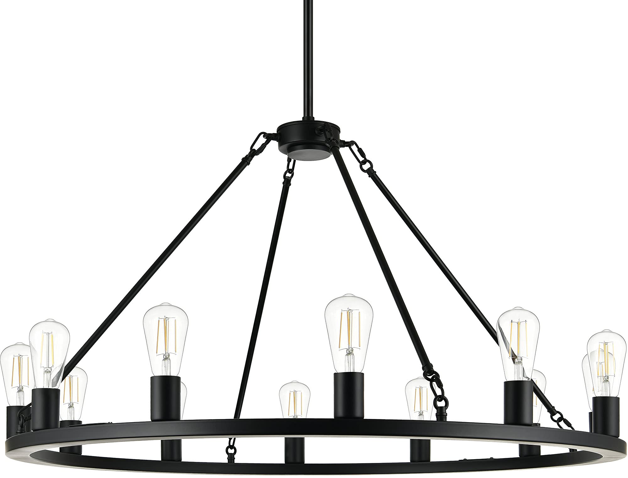 Linea Di Liara Sonoro Black Chandelier Dining Room Light Fixture Large Wagon Wheel Chandelier Rustic Round Industrial Modern Far