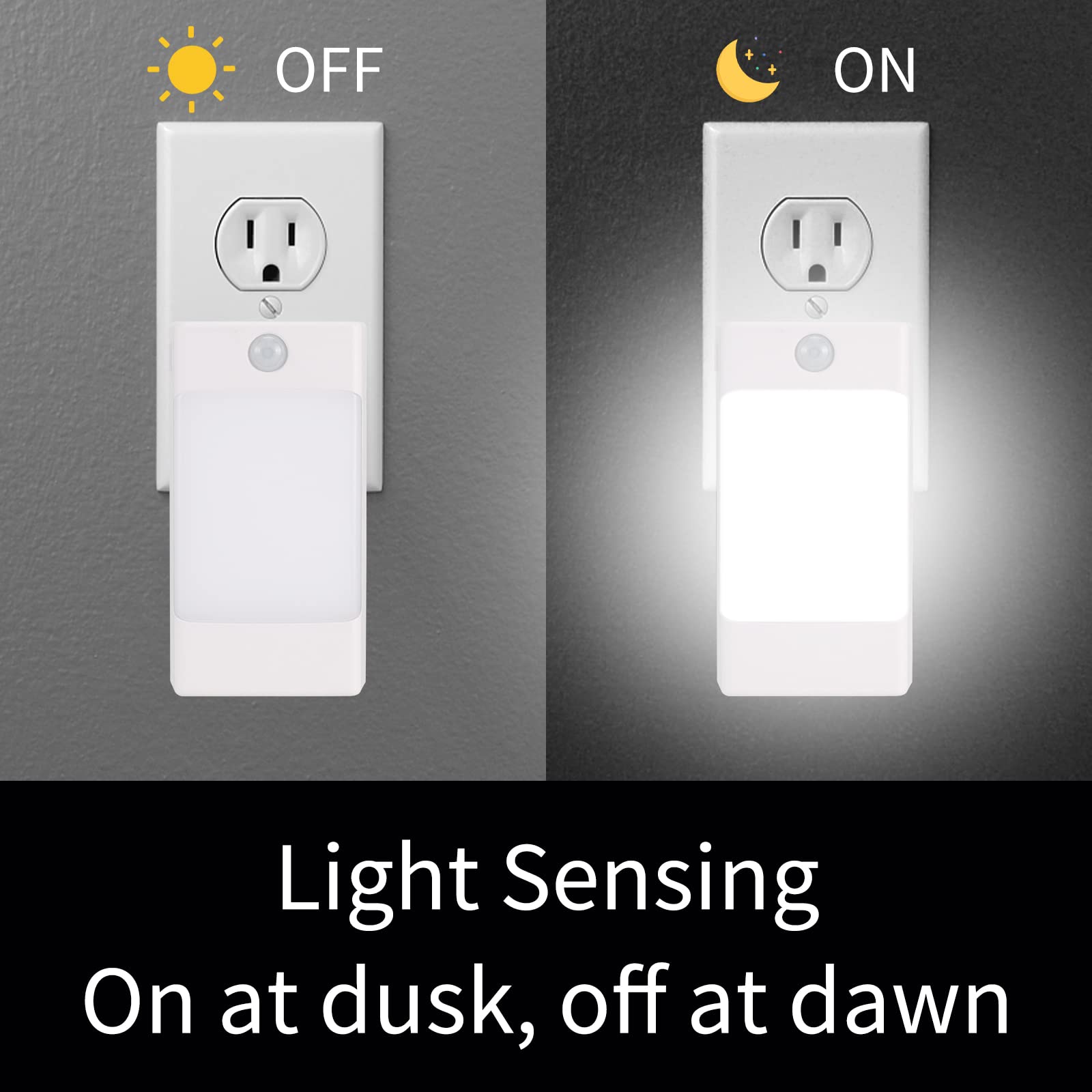 4-In-1 Led Night Light Emergency Backup Light, Motion Sensor, Dusk-To-Dawn Sensor, Rechargeable Battery Operated 5000K Daylight White, Led Flash Light For Home, Power Failure, Hurricane