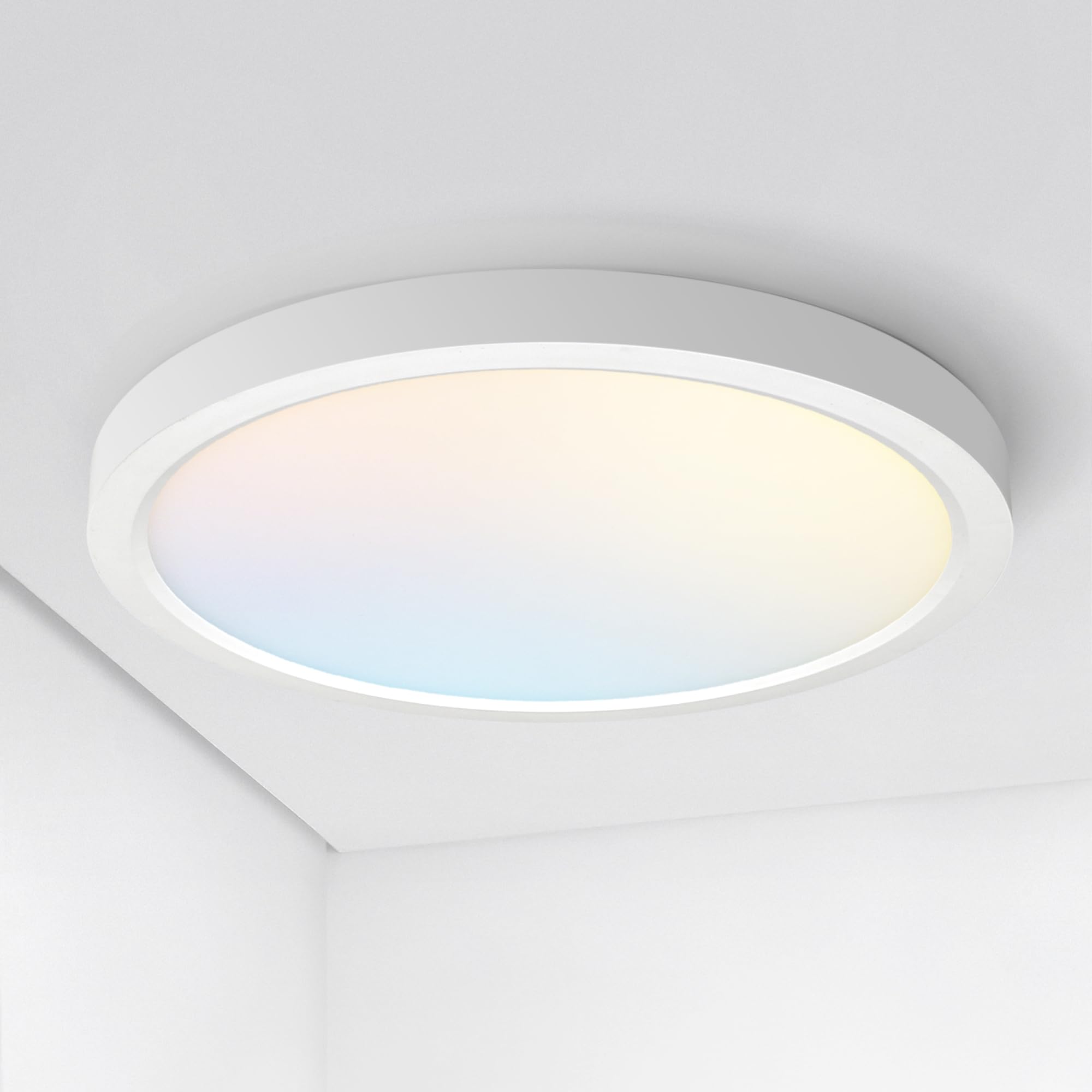Asd Led 18 Inch Round Flush Mount Ceiling Light Fixture | 32W 2600Lm 2700-6000K 100-277V | 5Cct, Dimmable, Ultra Slim, Etl Liste