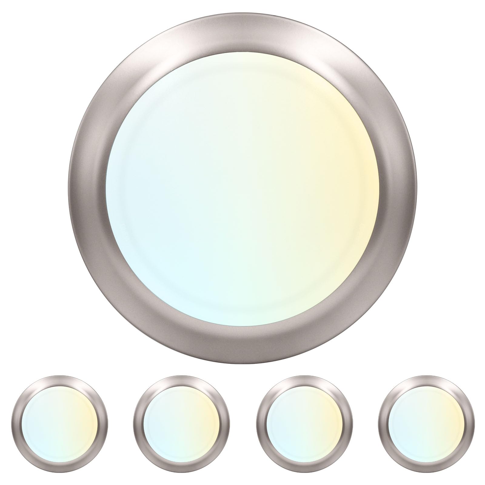 LUXRITE LED Disk Lights, Dimmable Ceiling Light, 12.5W 1000LM, 5CCT 2700K-5000K, 4 Count,