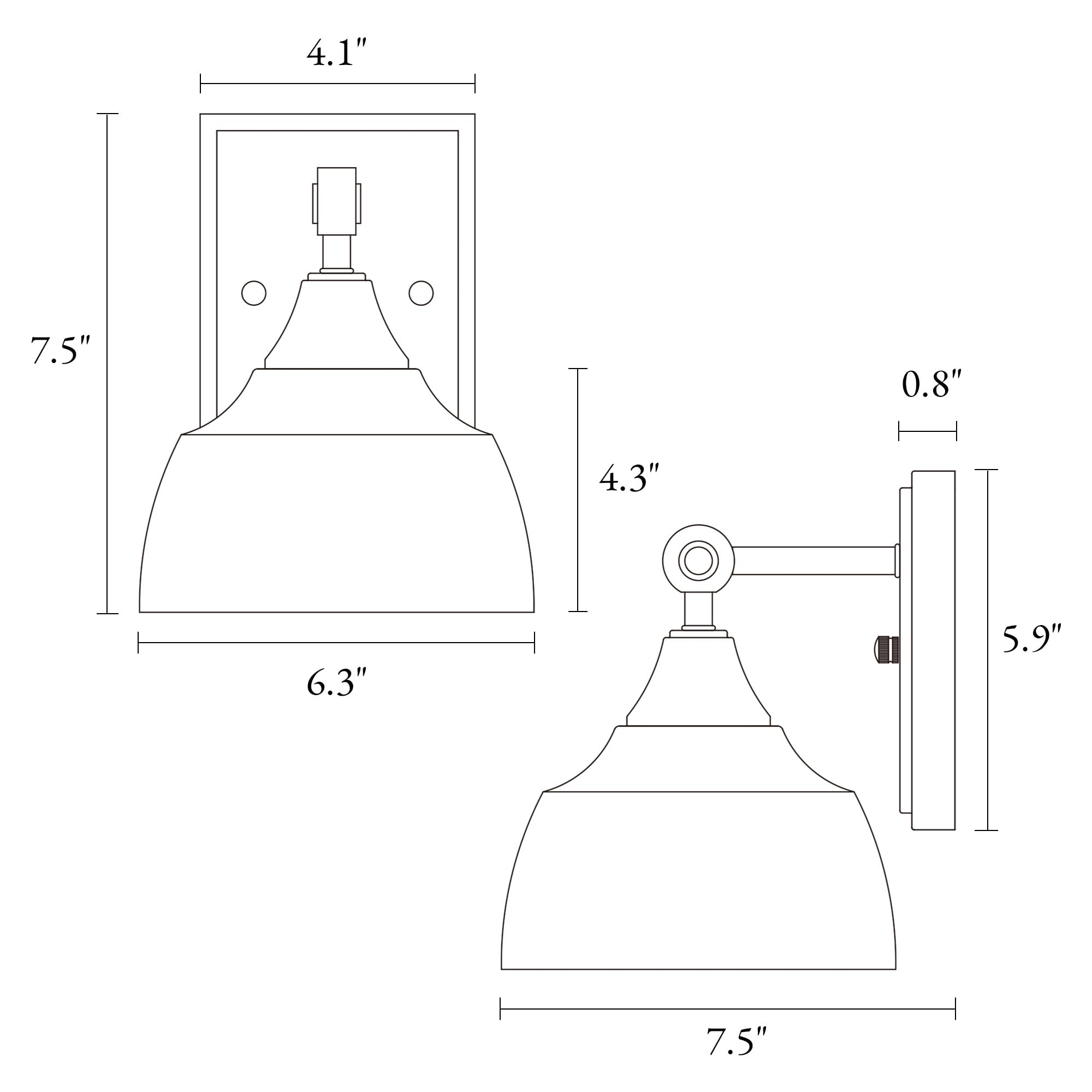 Ksana Sconces Wall Lighting, 1-Light Black And Gold Wall Sconce Light, Modern Bedroom Bathroom Wall Sconces Indoor With Clear Gl