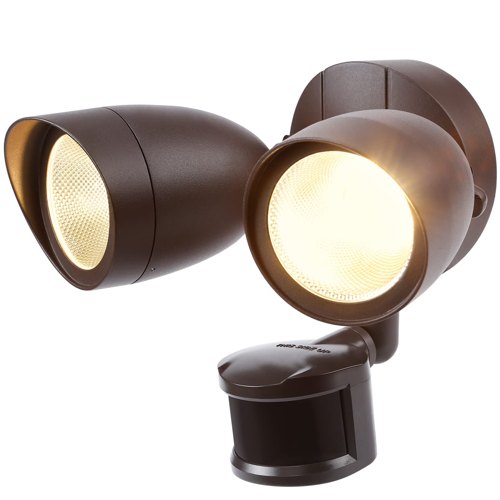 LEONLITE Motion Sensor Flood Light, 1400lm, ETL Listed, Aluminum, IP65 Waterproof, 3000K Warm White, Model ZH3SCT-20WRSS