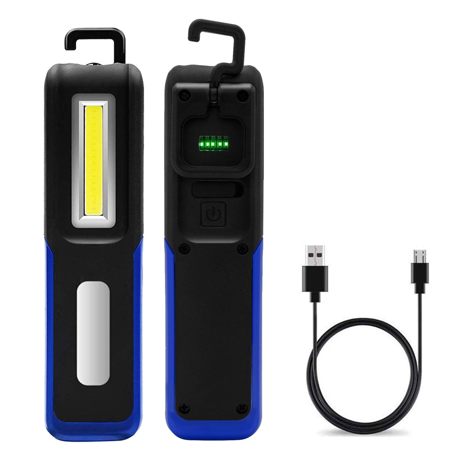 Shinrow Work Light, 1000 Lumens Bright Led Work Lights, Rechargeable Work Light For Mechanics Portable& Cordless, With Rotate Magnetic Base&Hooks, Mechanic Light For Car Repair/Inspection/Workshop