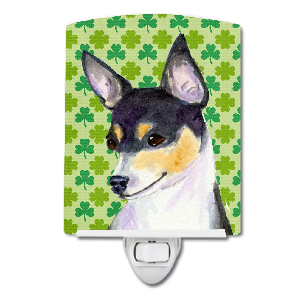 Carolines Treasures Ceramic Night Light, Chihuahua St. Patricks Day, UL-Certified, 6x4x3in, Multicolor, Model SS4449CNL