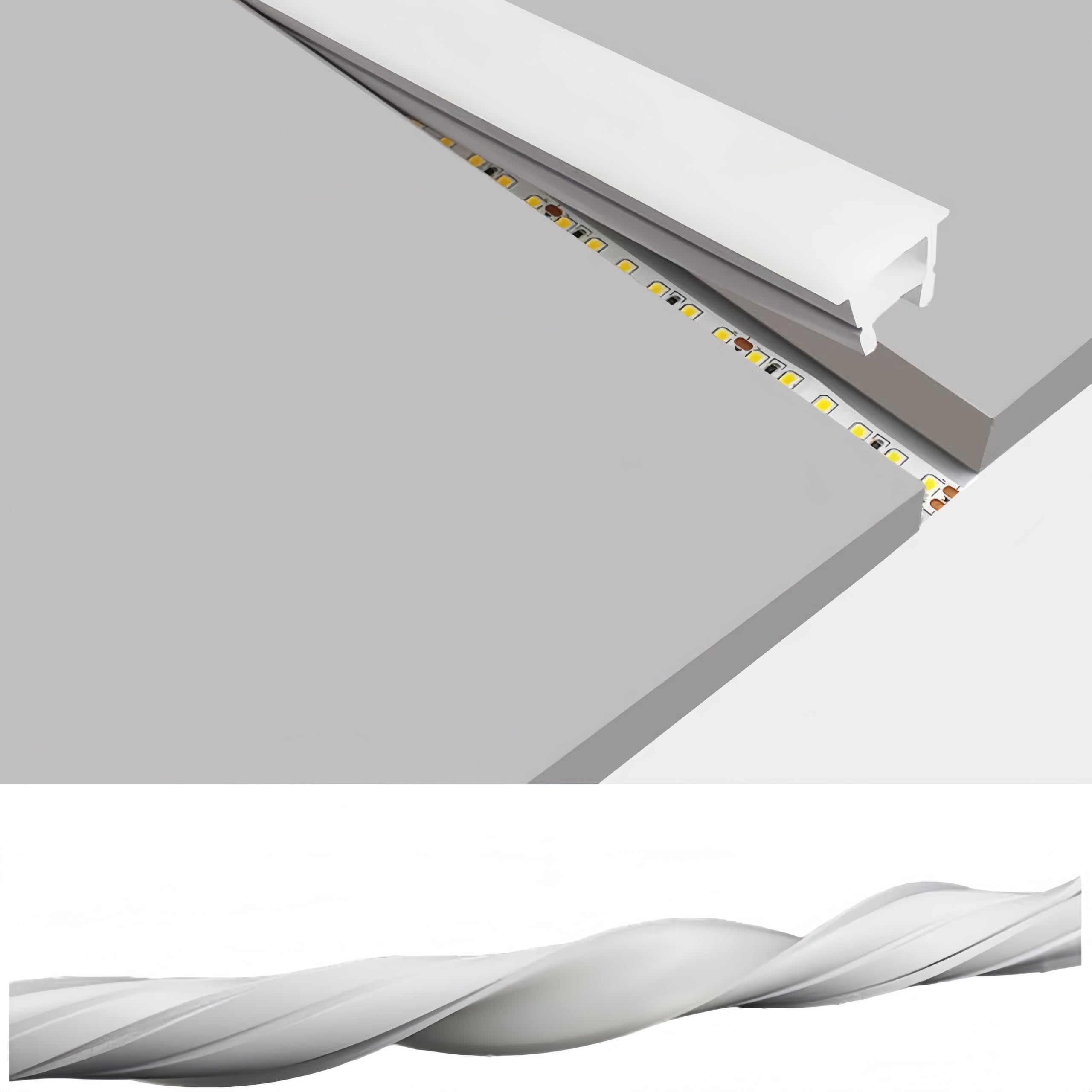 KSDLMPA Silicone LED Channel System  16.4FT/5M Through Free White 20x10mm DIY LED Neon Rope Light IP67 Waterproof Tube for 8-18mm Band Lights Installation for Indoor Outdoor Ambient Decor
