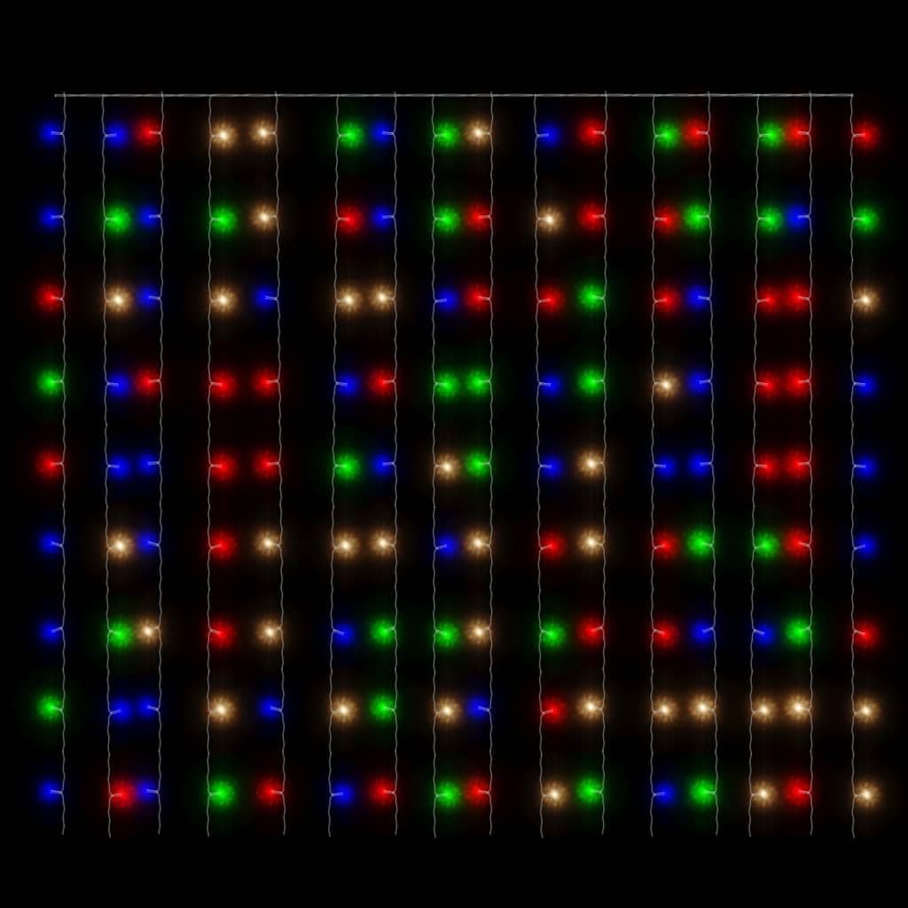 Vidaxl Led Curtain Fairy Lights 1.2"X1.2" 300 Led Colorful 8 Function