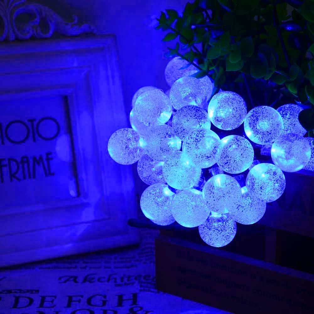 Lyhope Solar String Lights Outdoor, 2 Pack Total 71Ft 120 Led Solar Patio Lights Waterproof, 8 Modes Solar Outdoor Lights Globe