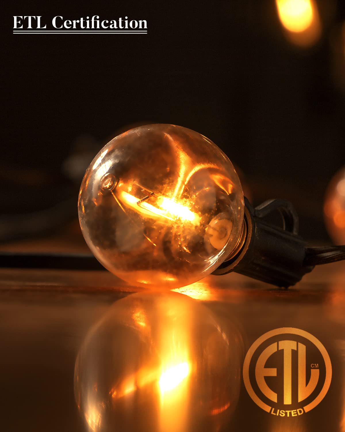 Lightdot 150Ft Outdoor String Lights, Led Bistro String Lights With Shatterproof St38 Bulbs, 2700K Dimmable, Waterproof Hanging