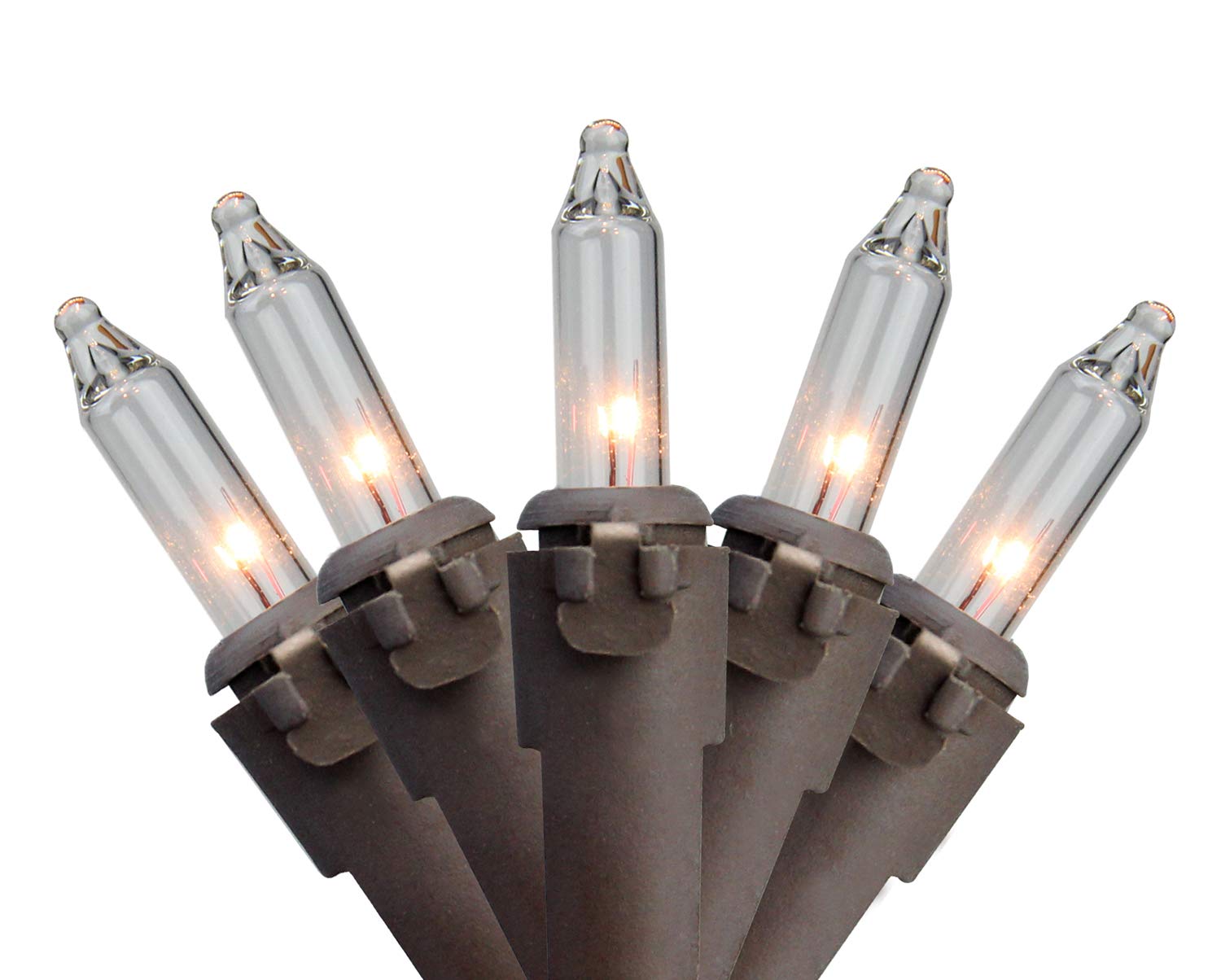 Northlight 300-Count Clear Mini Christmas Lights Set, 61 Brown Wire, Glass