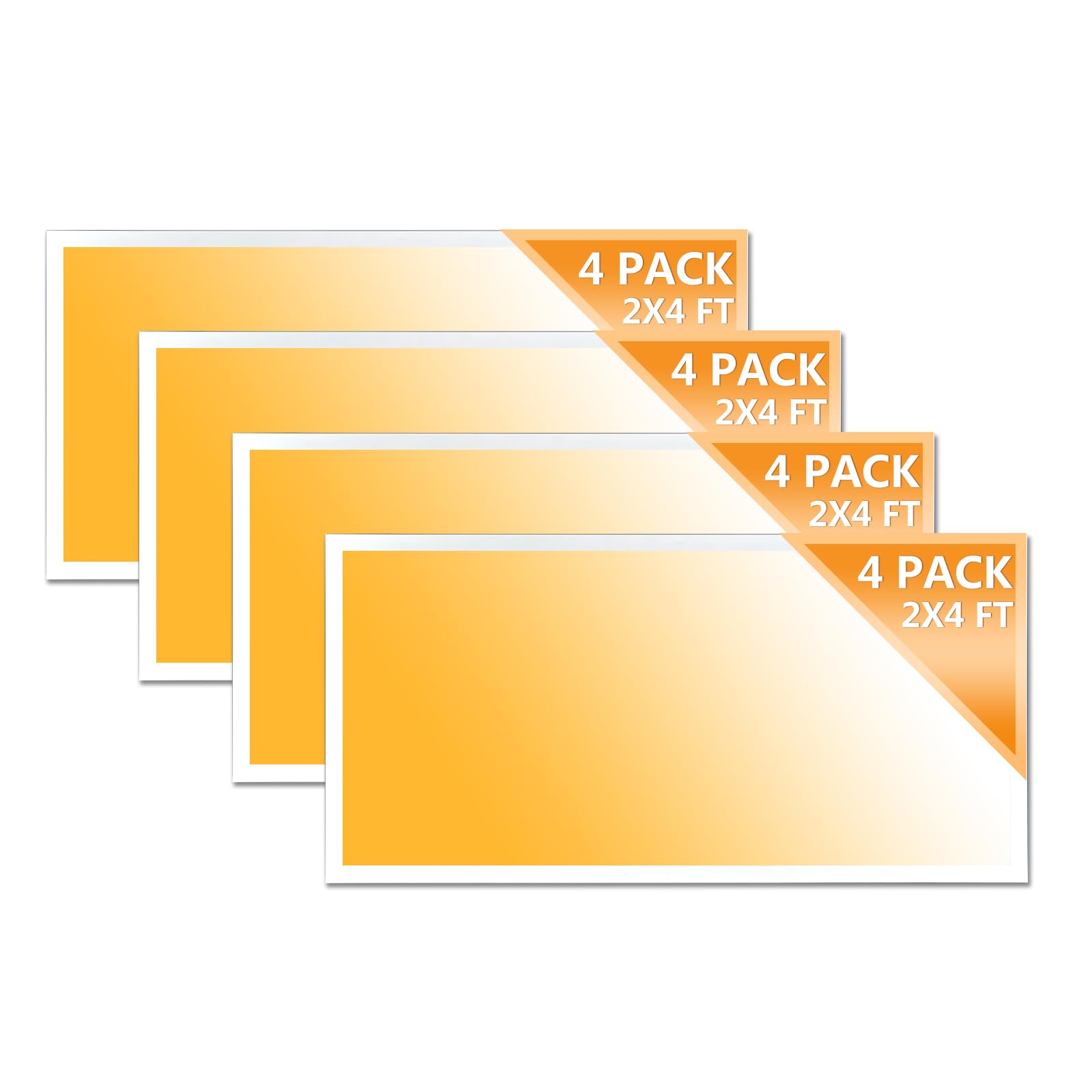 Mcacggo 4 Pack 2X4 Ft Led Flat Panel Light 5000K-4000K-3000K & 0-10V Dimmable, 30W-40W-50W Selectable, Drop Ceiling Lights 24X48