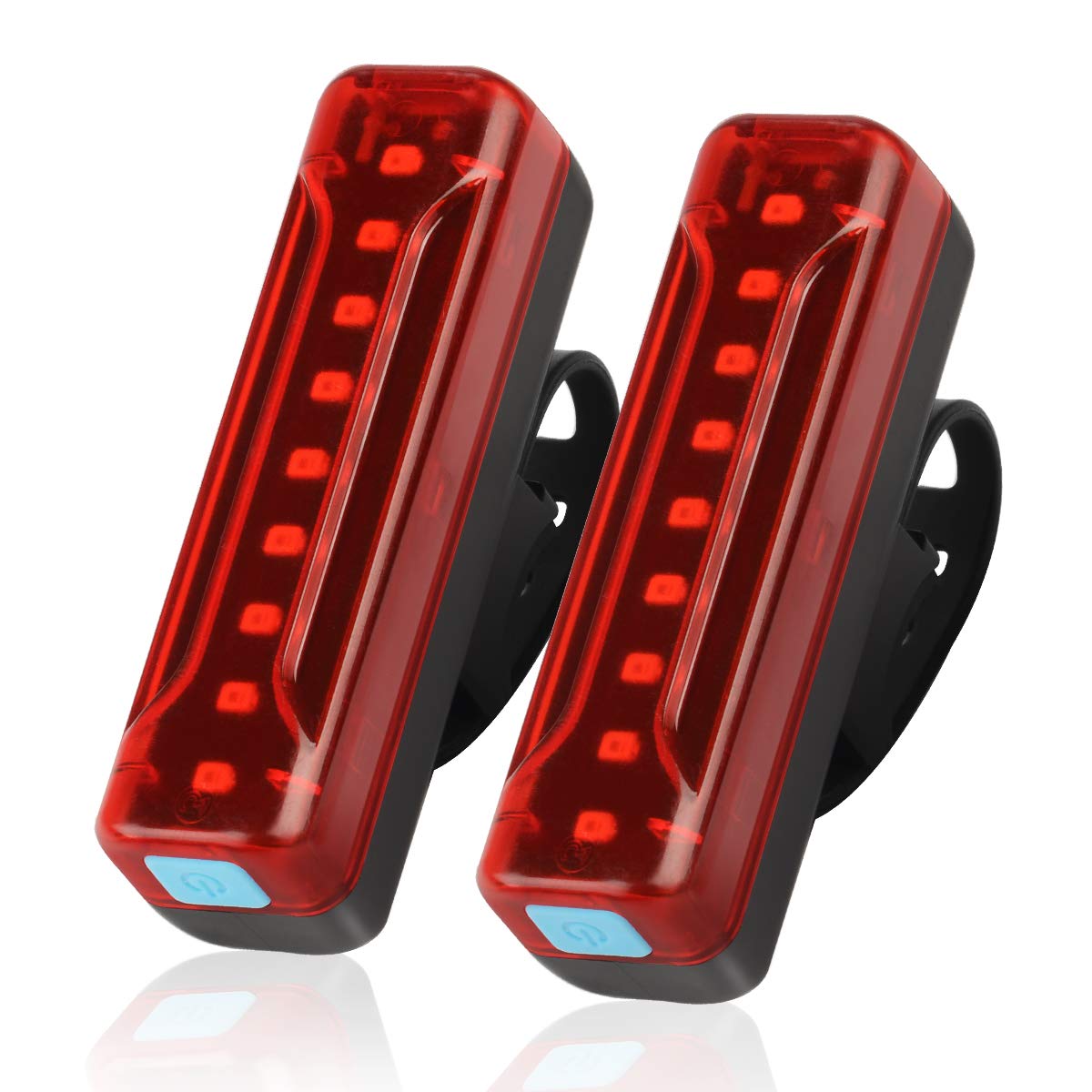 Ovetour USB Rechargeable Bike Tail Light 2 Pack, Ultra Bright LED, 50 Hours Runtime, IPX5 Waterproof, Red, Model A02