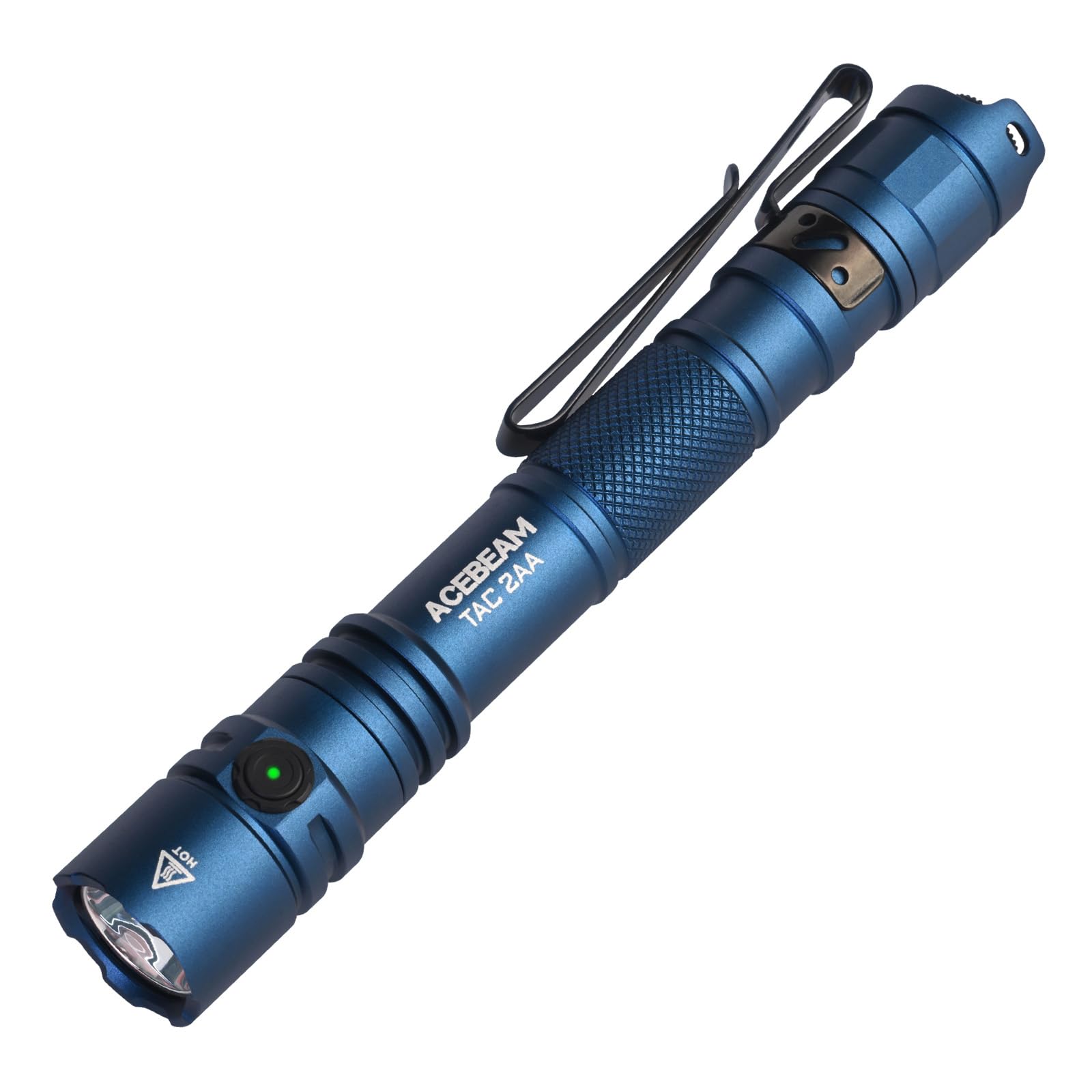 ACEBEAM TAC 2AA EDC Tactical Dual Modes Flashlight Rechargeable, 1400 High Lumens Flashlight, Dual Switch Pocket LED Flashlight,