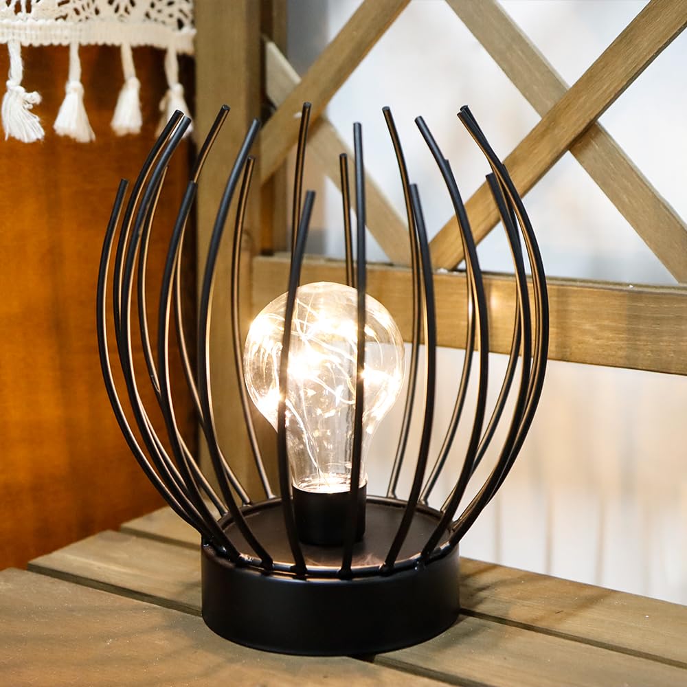 Jhy Design Decorative Battery Table Lamp Battery Powered Lights Indoors Lamp With Led Bulb Battery Operated Outdoor Lantern Grea