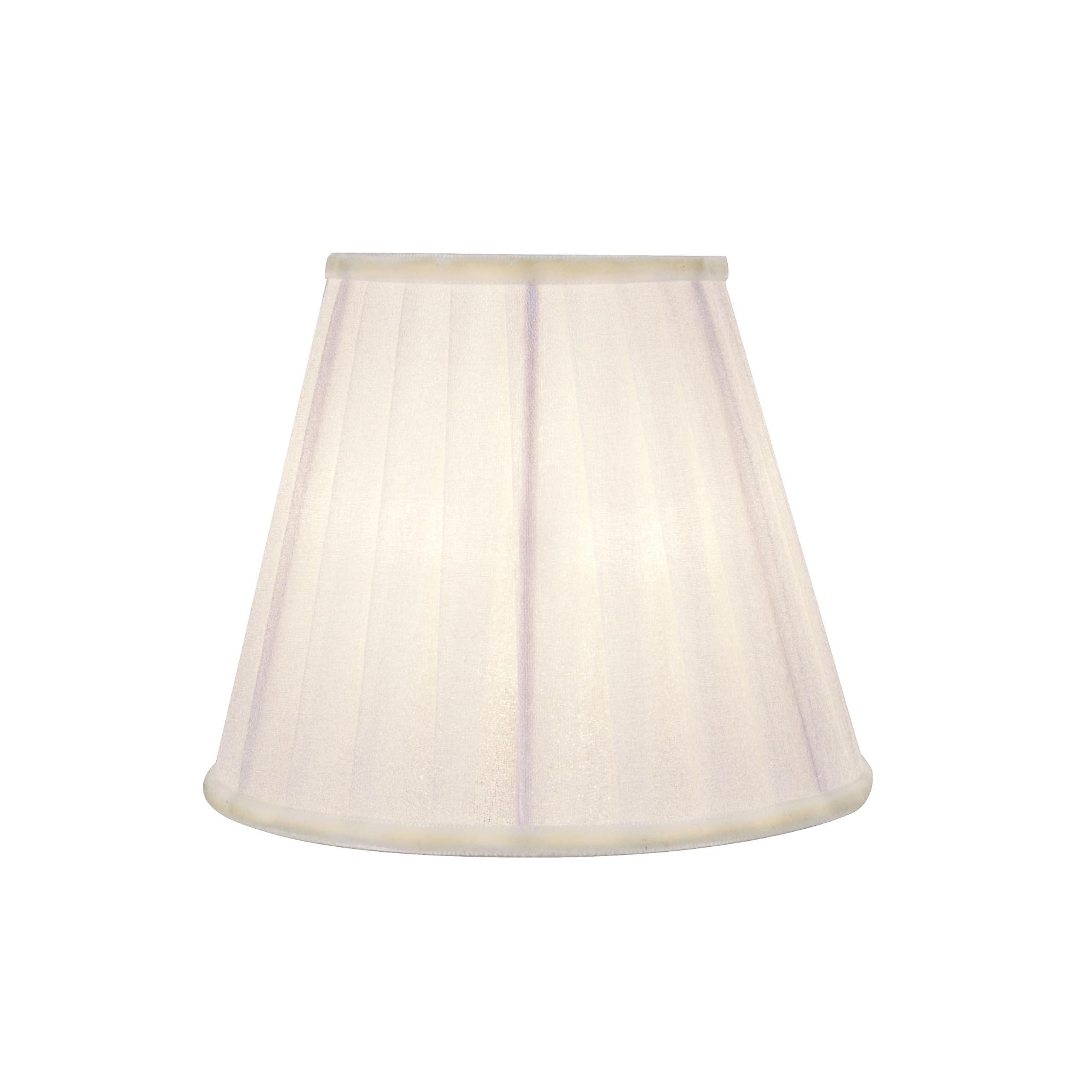 Aspen Creative 33112-2B Small Pleated Empire Shape Chandelier Clip-On Lamp Shade, White, 3'' Top X 5'' Bottom X 4-1/4'' Slant, 2