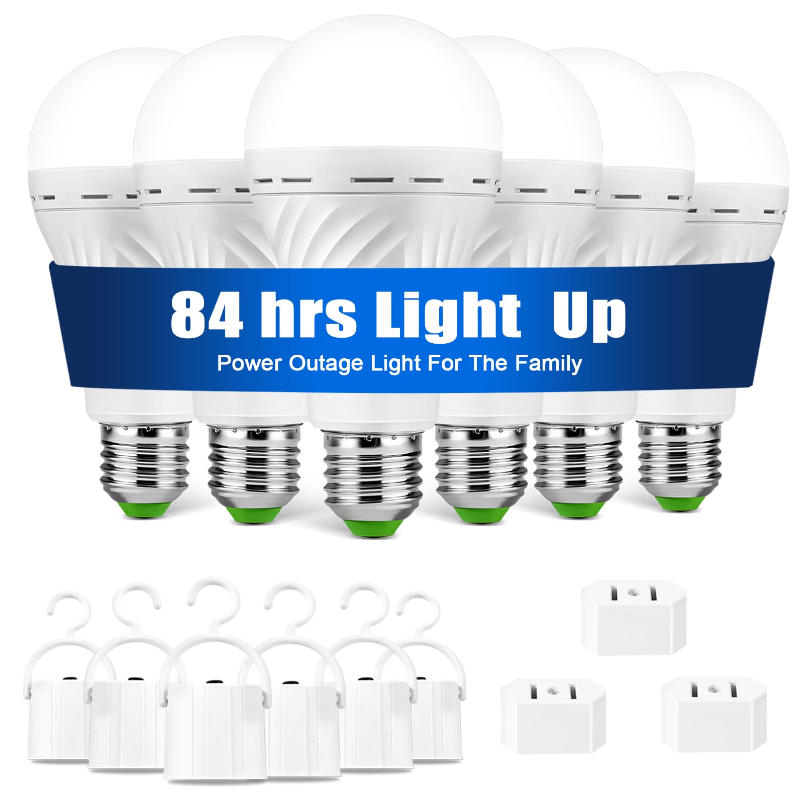 Tfoi Rechargeable Emergency Led Light Bulbs, Light Up To 84 Hrs, Battery Operated Light Bulb, Self-Charging Light Bulb 1500Mah B