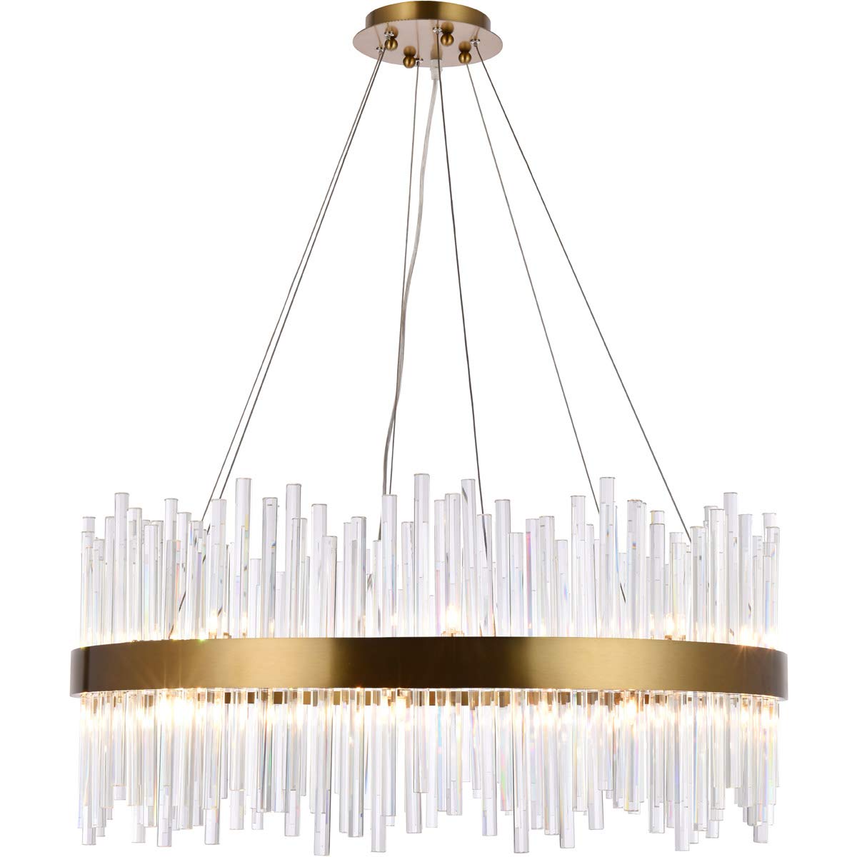 Elegant Lighting Indoor Modern Home Decorative Bright Dallas 18 Light Gold Chandelier Clear Royal Cut Crystal