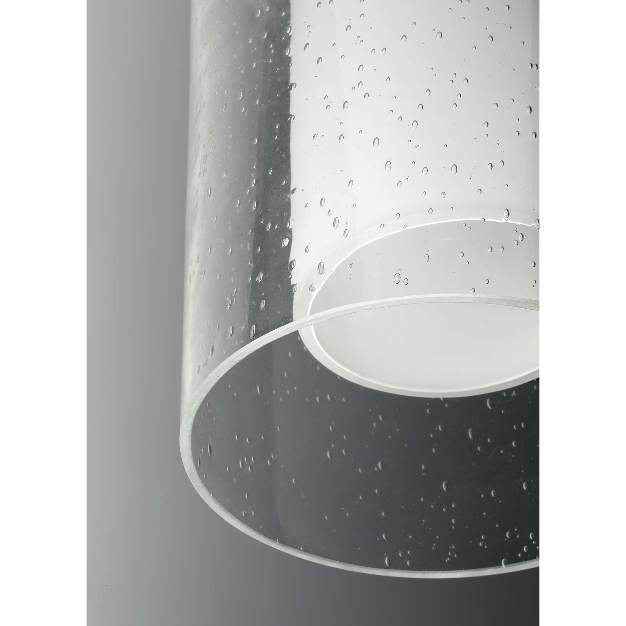 Progress Lighting Compel 1-Light Outdoor Wall Lantern, Black Aluminum, 6in Clear Seeded Glass, Model P6038-31