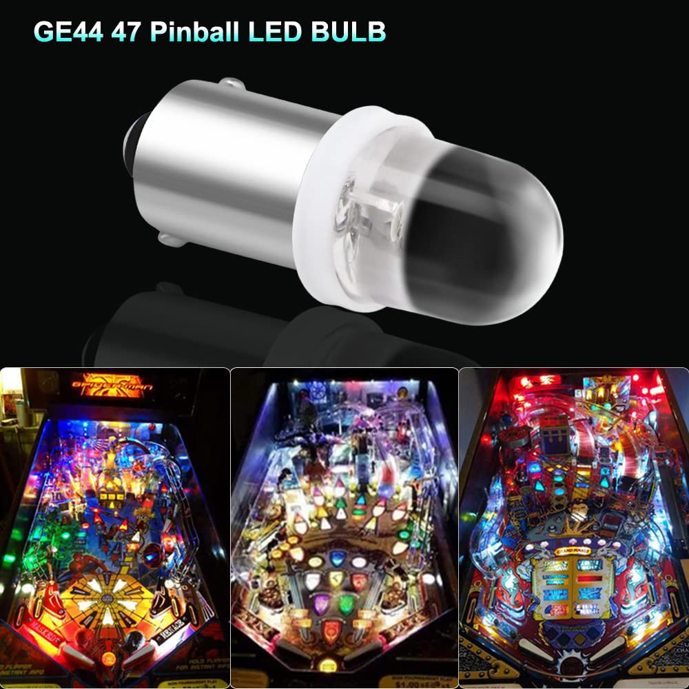 Keiurot Pinball LED Bulbs Pack of 20, BA9S 6V, Blue Copper Light Bulbs for Pinball Machines