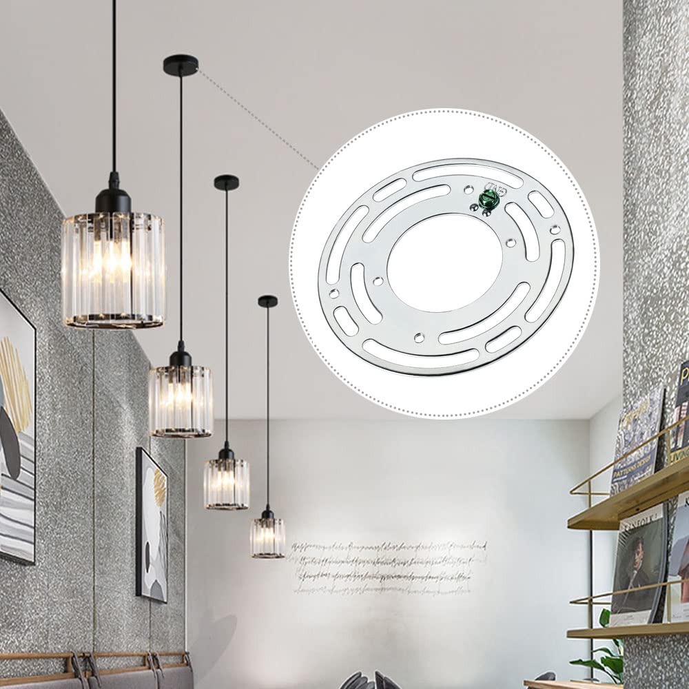 Tsurpcao 4&quot; Universal Ceiling Light Fixture Mounting Bracket - Silver, 4 Pack, Metal