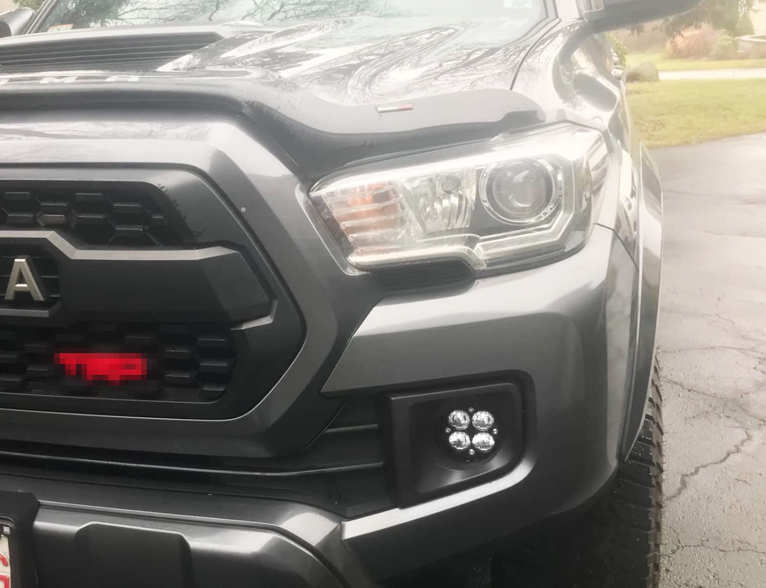 iJDMTOY Fog Light Kit - 24W High Power LED, Wide Angle SAE Flood Beam, Built-On Mounting Brackets, Compatible with Toyota Tacoma/Tundra/4Runner, White