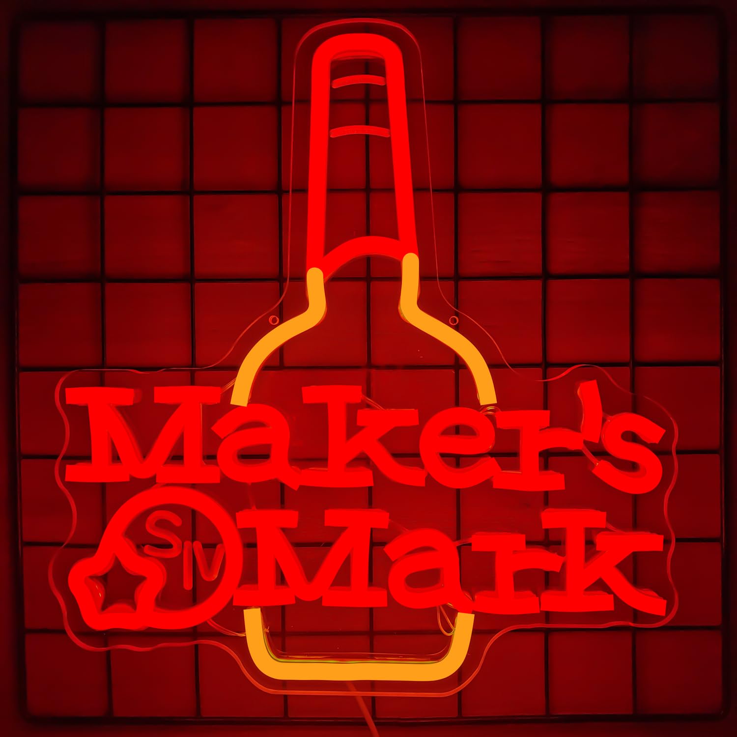 CinsYarn Neon Sign for Wall Decor - Dimmable Acrylic Light Up Sign for Bars, Pubs, and Man Caves - Colorful Design
