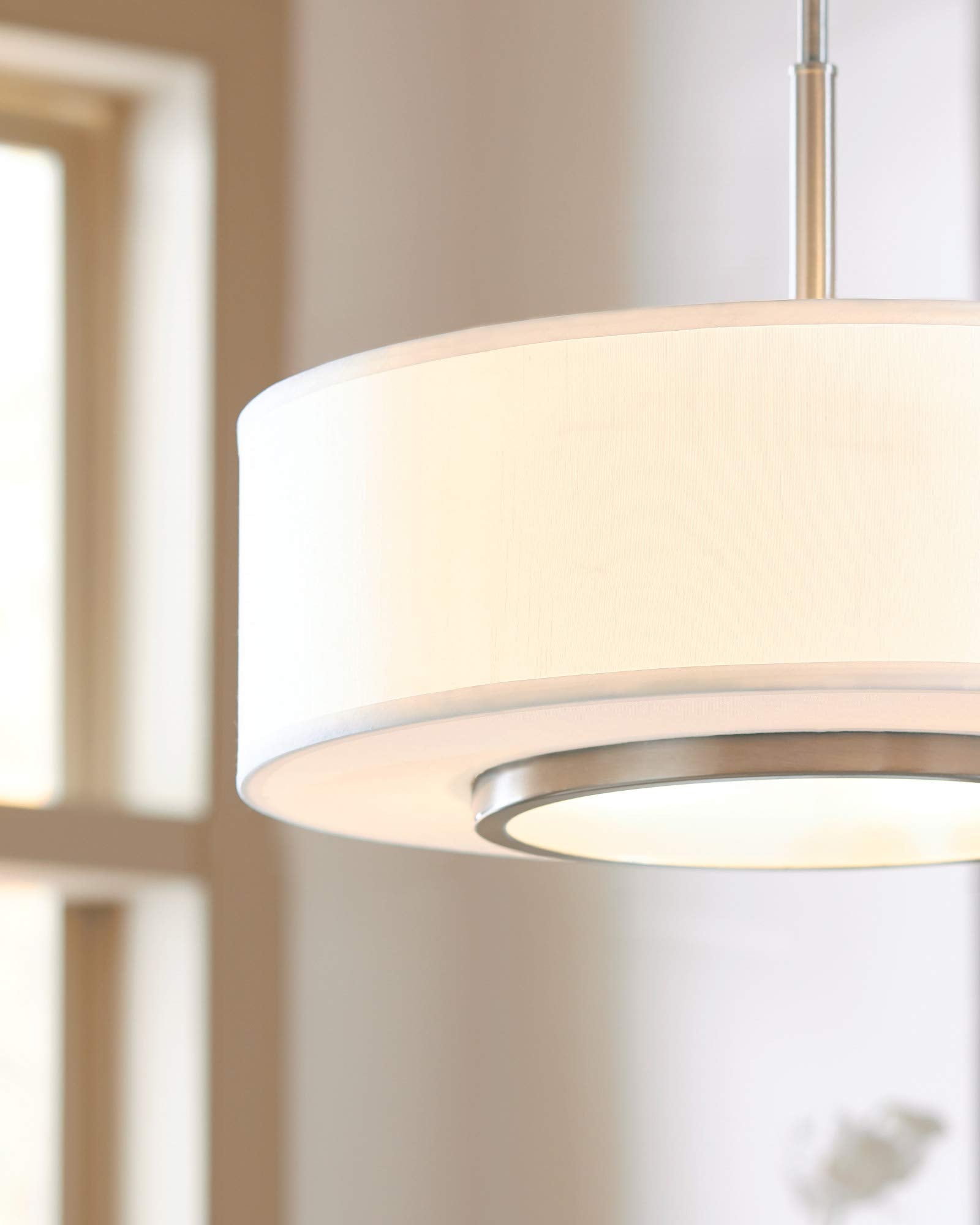 Generation Lighting 6628003En3-962 Nance Three - Light Pendant Hanging Modern Fixture, Brushed Nickel