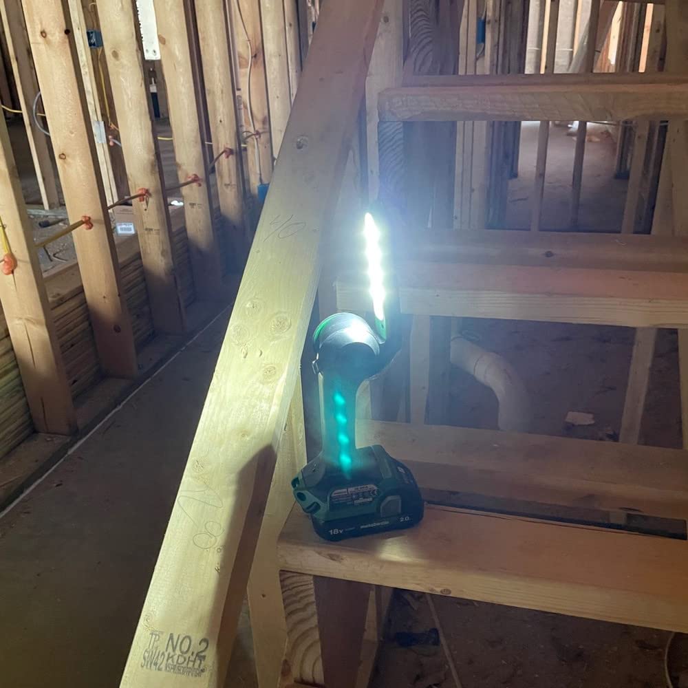 Metabo Hpt 18V Multivolt™ Cordless Led Torch/Flash Light | Tool Only - No Battery | 7-Position Adjustable Head | Ub18Djl