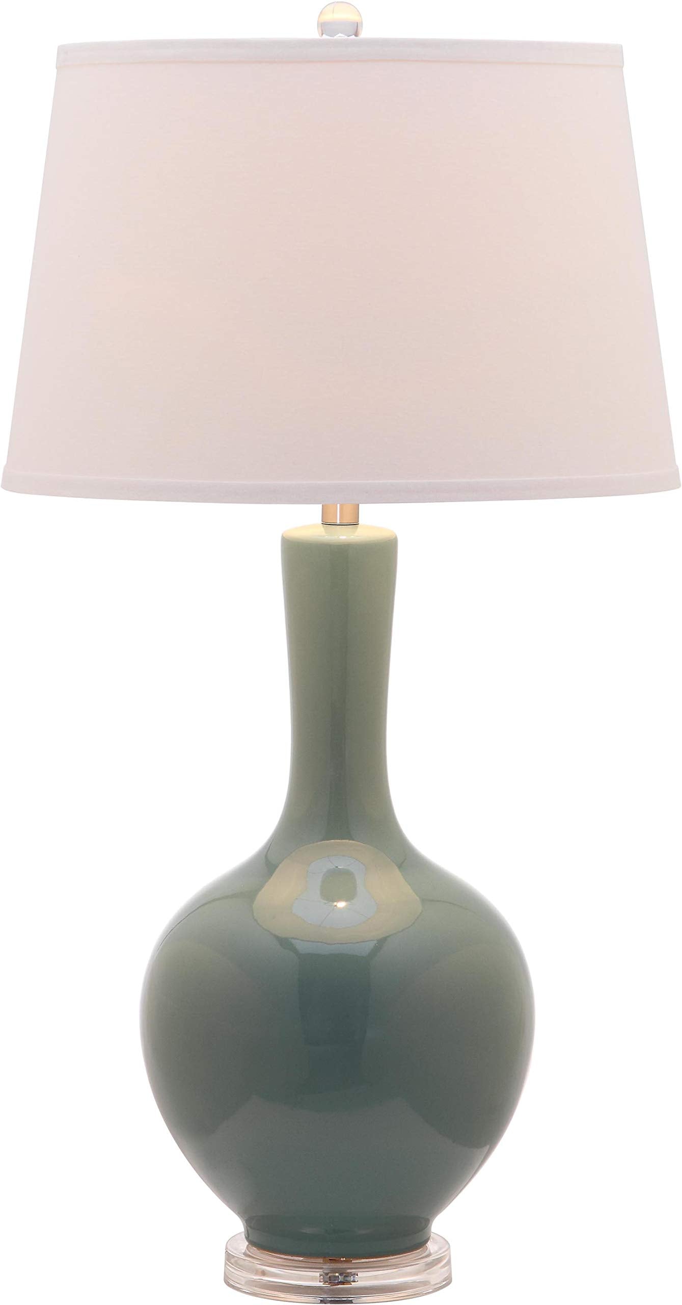 Safavieh Lighting Collection Blanche Gourd Teal And White Table Lamp, Set Of 2