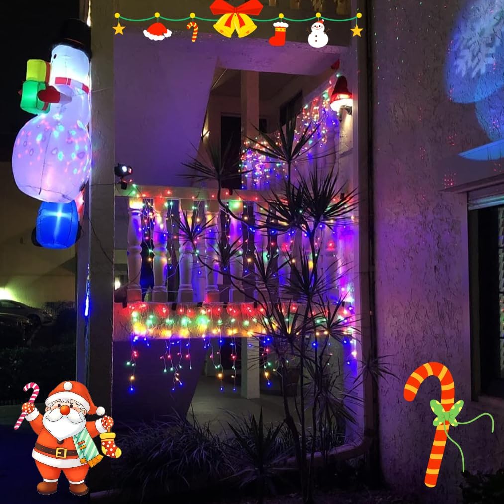 Yeguo 66Ft 800 Led Christmas Lights Outdoor Waterproof, 160 Drops Christmas Icicle Lights Indoor, 8 Modes Icicle Xmas Lights Wit
