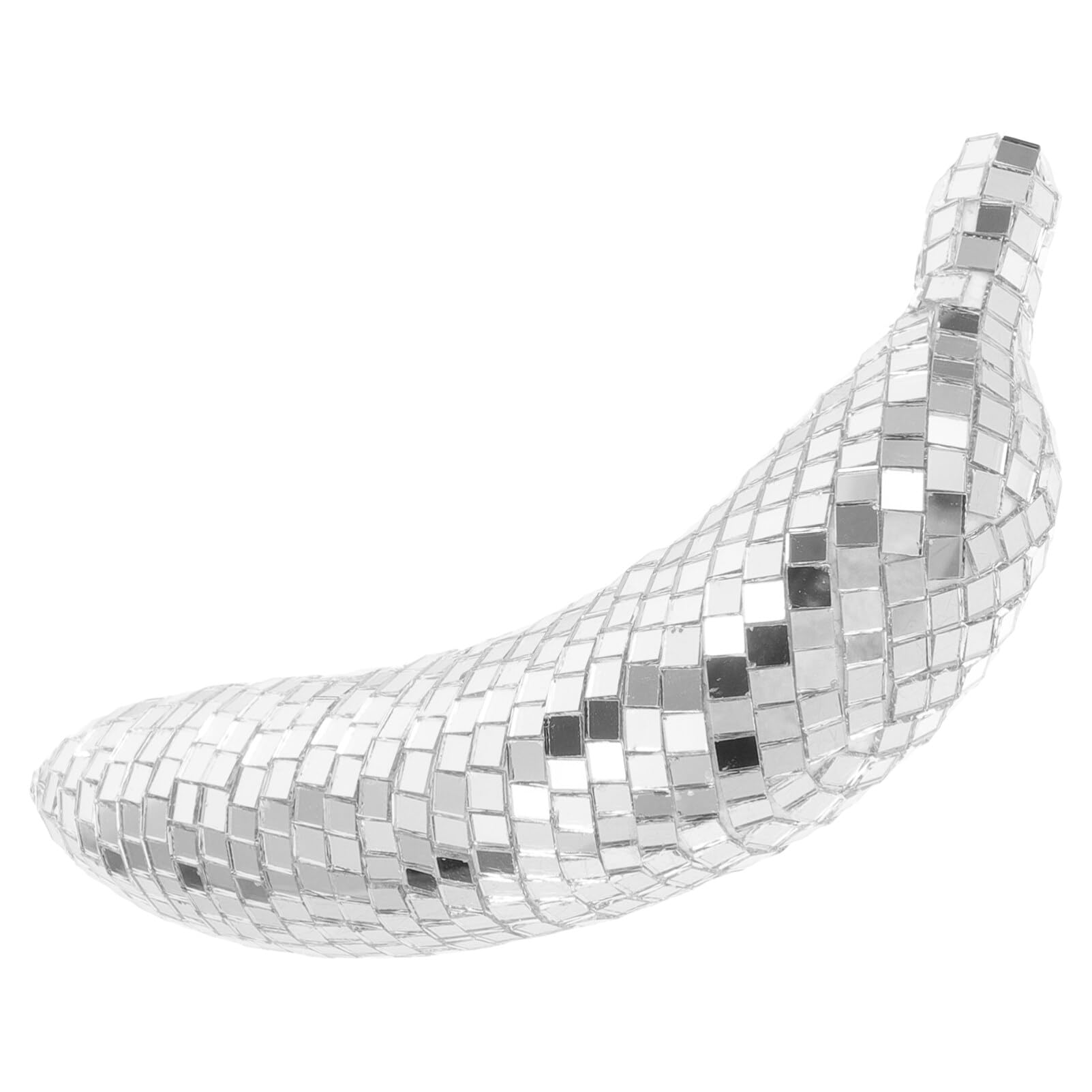 Garneck Disco Style Banana Ornament Reflective Fruit Decor Retro Party Decoration