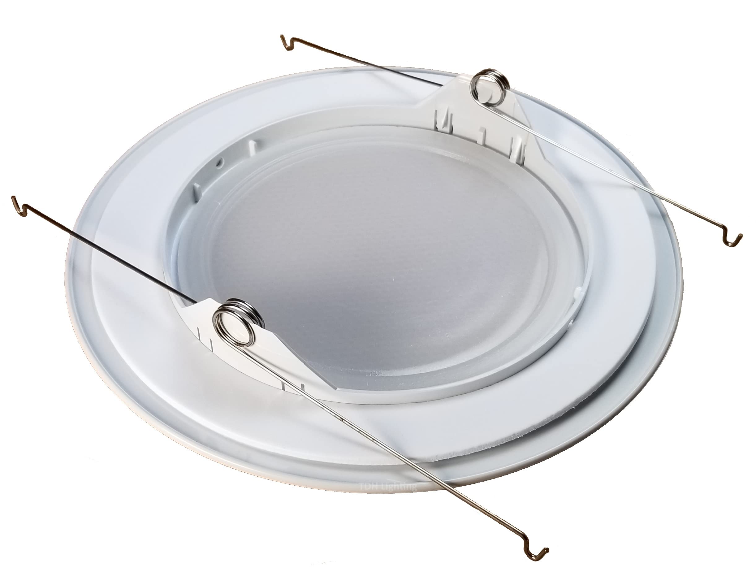 Tdh Lighting 6 Inch Recessed Shower Trim With Glass Albalite Lens For Wet Locations (Pack Of 2) I6T-Al 0