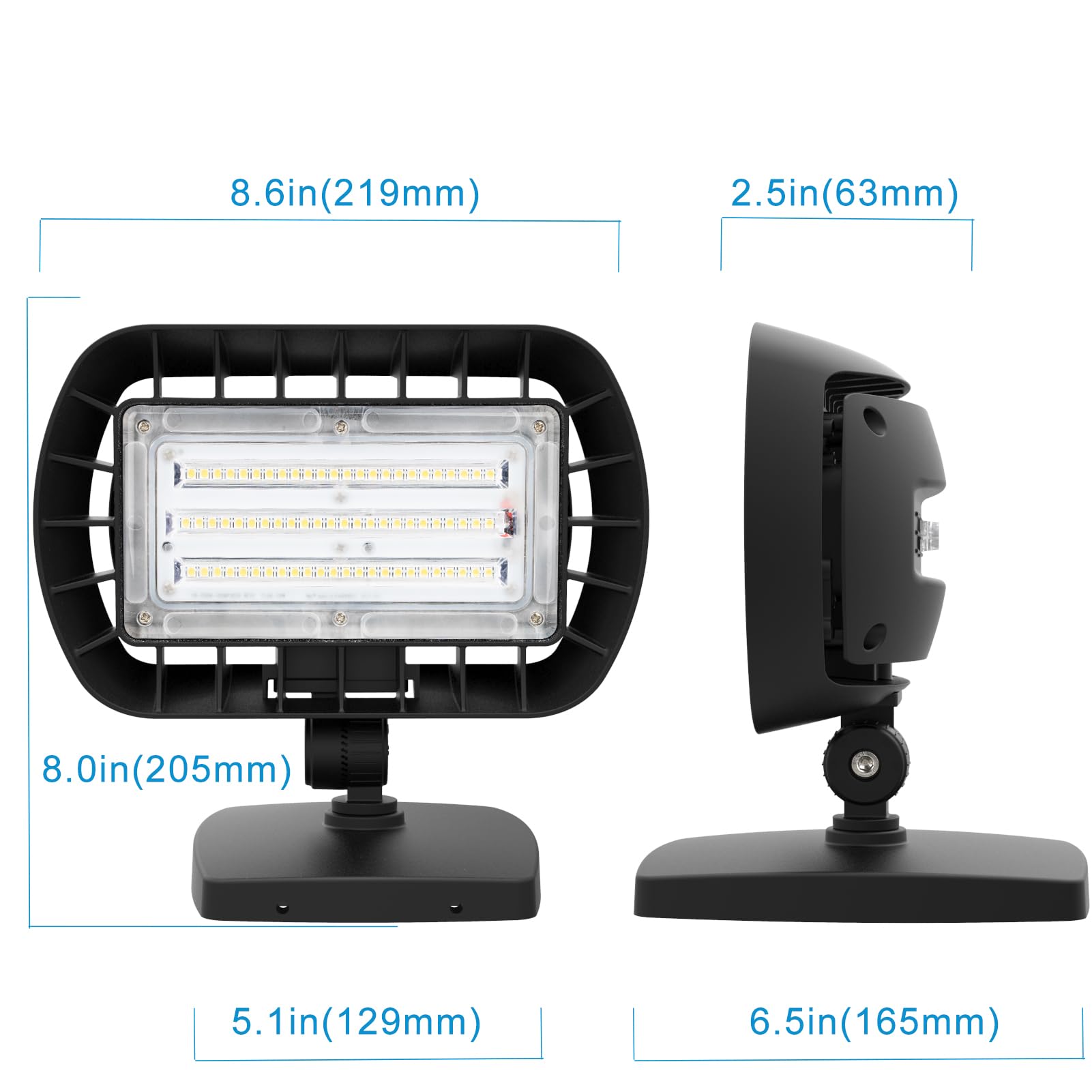 Lightdot 50W LED Flood Lights 2Pack, IP65 Waterproof, 7500LM, 5000K, Brown, Model LFL-06M-14
