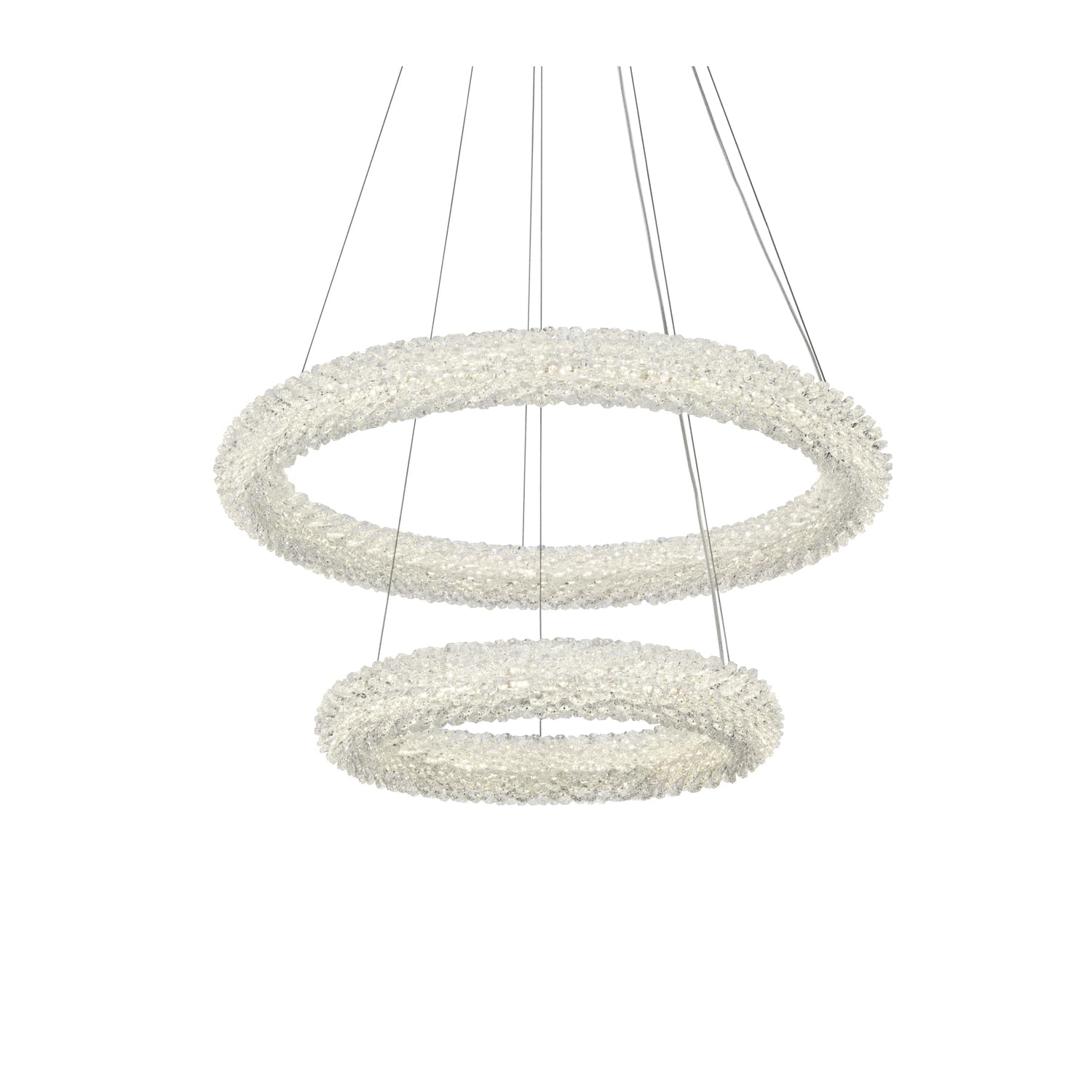 Elegant Lighting Bowen 24 Inch Adjustable Led Chandelier In Chrome