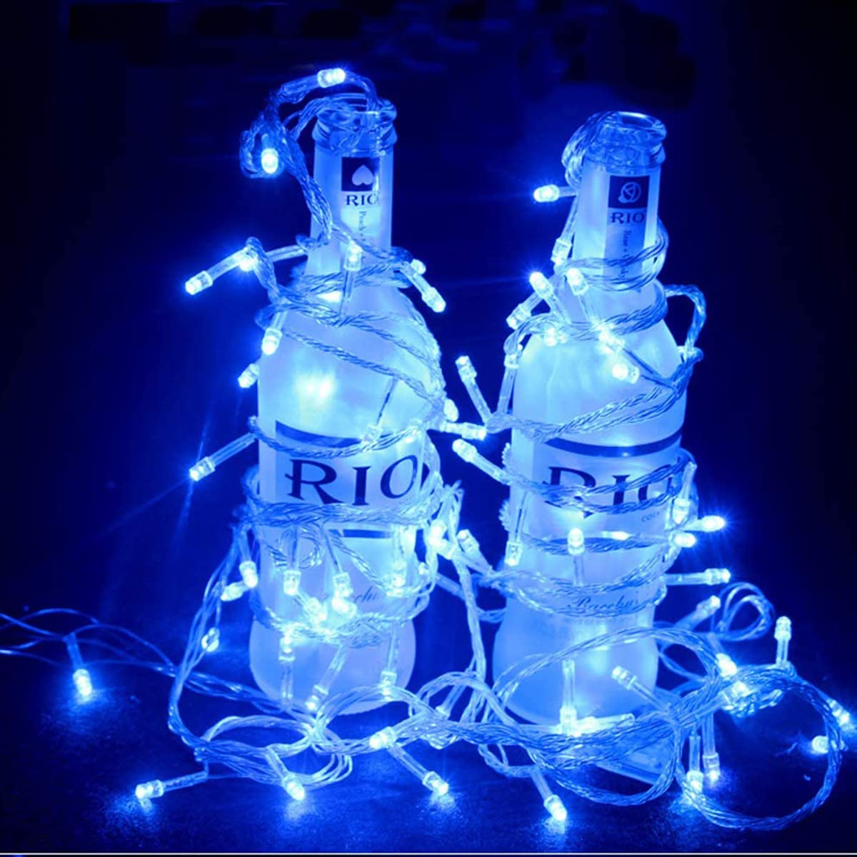 Vtechology 66Ft 200Led Blue Waterproof Christmas Lights, 8 Modes For Indoor & Outdoor Decor