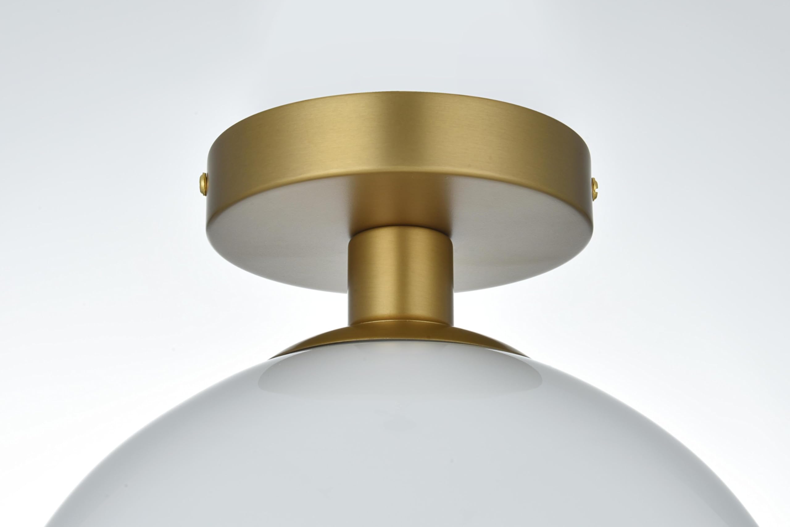 Elegant Lighting Chrome Flush Mount Light, Frosted White Glass, 9.2inL x 9.2inW x 11.8inH, Model LD2211C