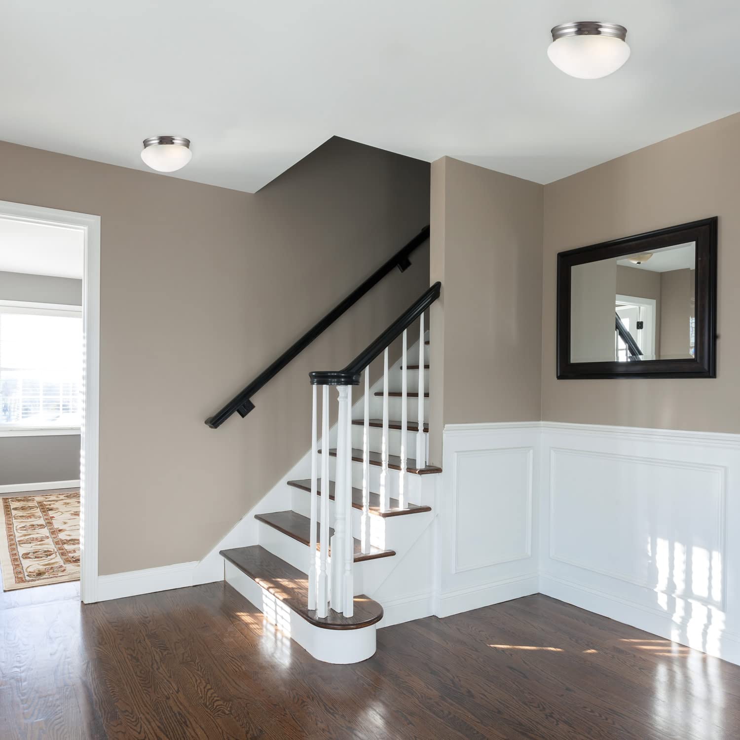 Design House 511576 Millbridge 1 Ceiling Light, Satin Nickel, 7.625"