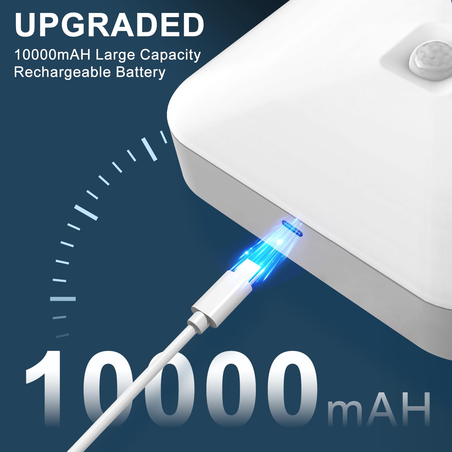 Whitepoplar Rechargeable Motion Sensor Closet Light, Rechargeable Battery Operated Ceiling Light Wireless, 500Lm Wireless Motion