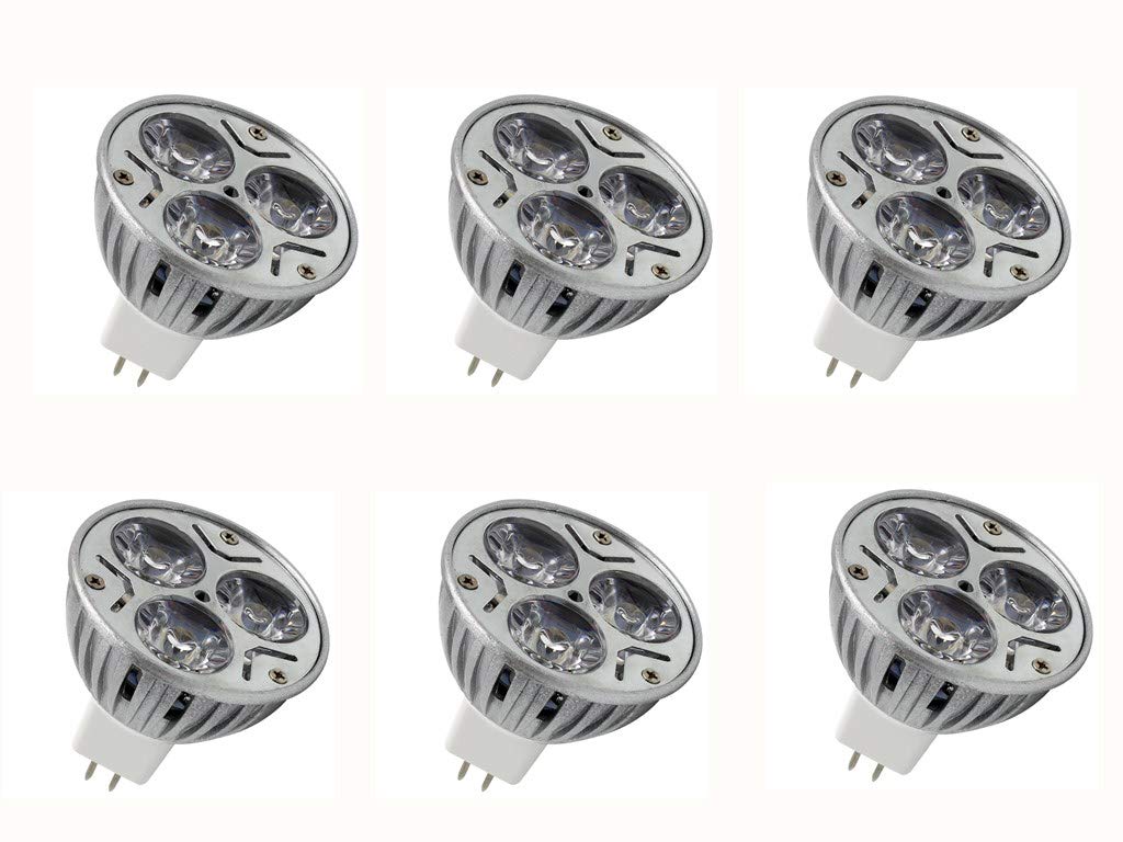 K Jingkelai Mr16 Led Bulbs 3W 12V Cool White 6000K Bulbs Gu5.3 Base 35W Halogen Equivalent Not Dimmable 60 Degree Beam Angle Led