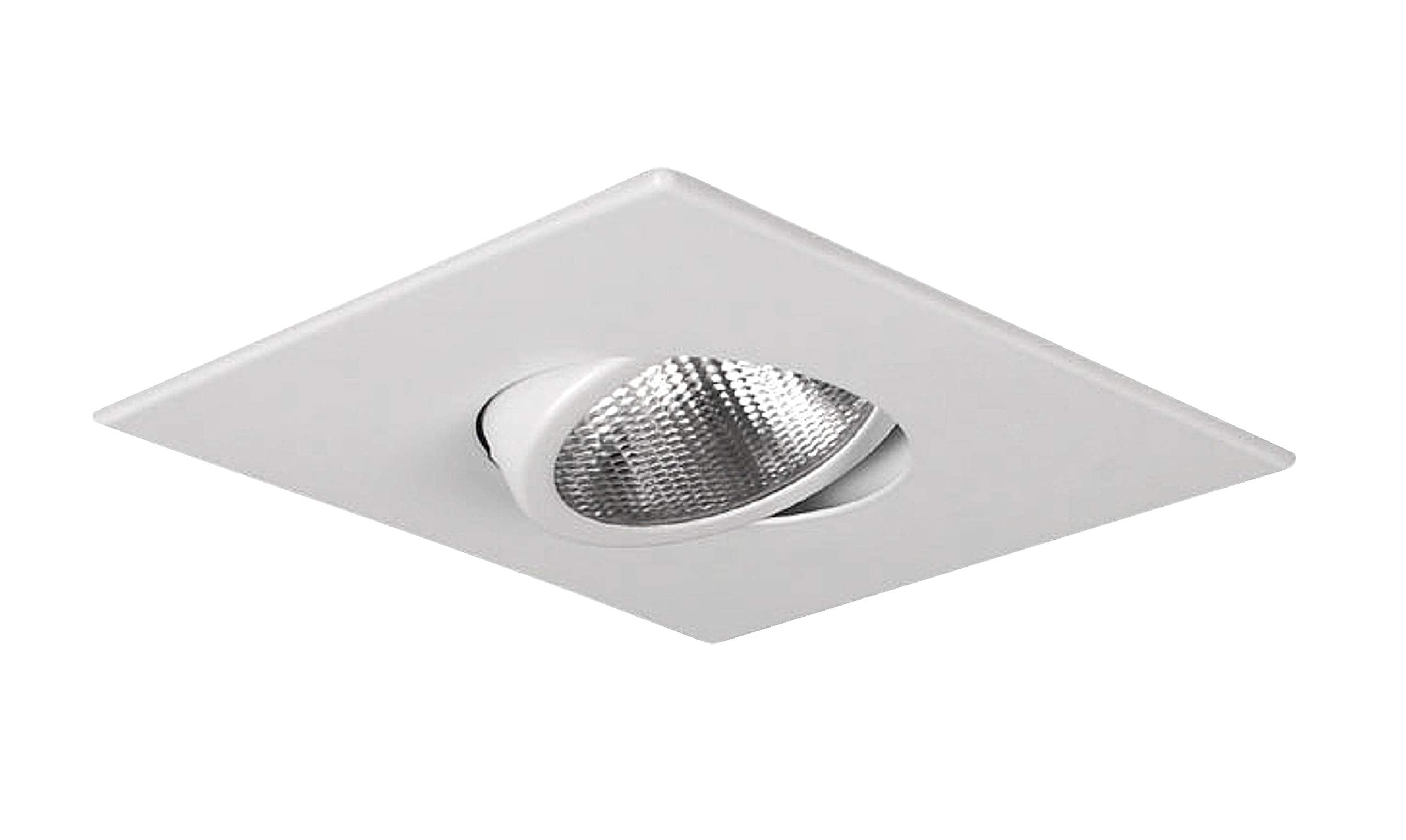 NICOR Lighting 4 inch White Gimbal Ring Square Trim, for 4 inch Housings (19523WH)