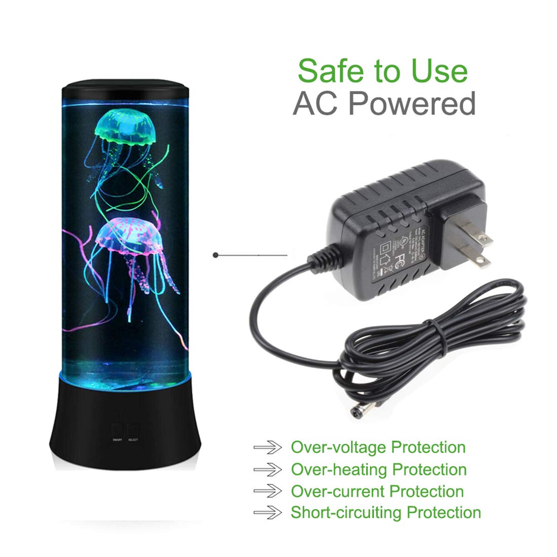 Edier Jellyfish Lamp, Led Fantasy Jelly Fish Light, 7 Color Setting Jellyfish Tank Table Lamp Decorations For Home Office Decor