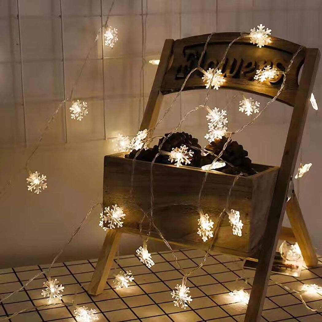 HOME BUY Snow Flake String Lights for Indoor Outdoor Decoration Diwali Light for Party Birthday Diwali Christmas Navratri Valent