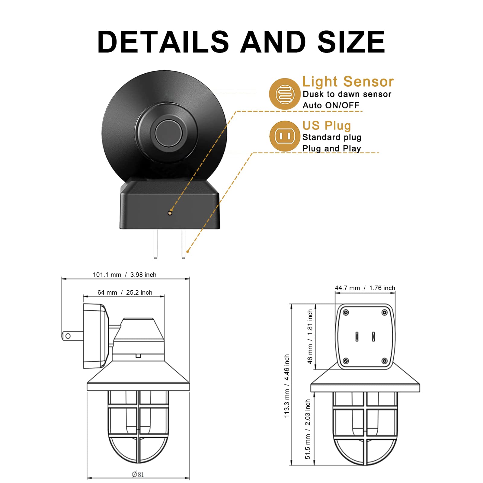 NOVELUX Night Lights Plug Into Wall, 2700K Warm Farmhouse, 4 Pack, Model NL-UMB5P-0.8W, Acrylonitrile Butadiene Sty