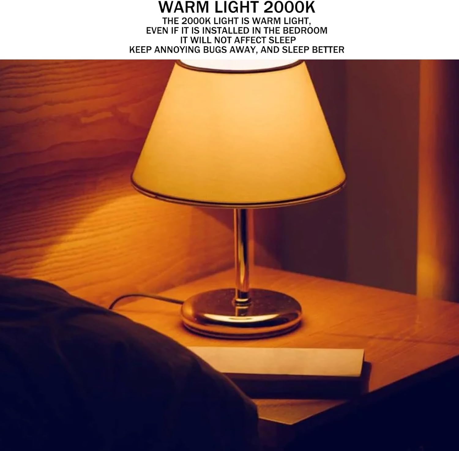 Wiyifada 9W Dimmable Amber Led Bug Light Bulbs - 4 Pack, Replace Up To 60W,