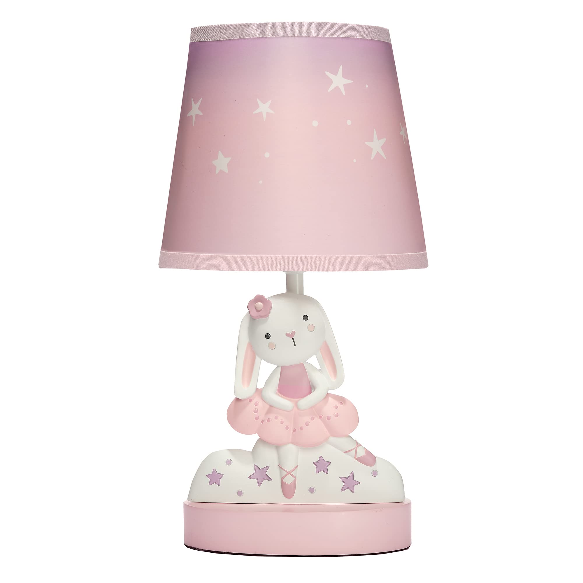Bedtime Originals Tiny Dancer Bunny Lamp with Shade & Bulb, Pink, Model 245024BNS, Resin