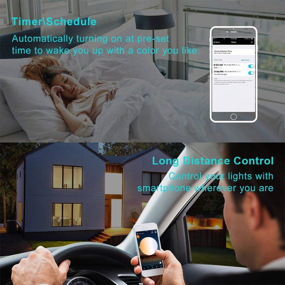 Sumaote Rgbw Led Smart Controller For Android/Ios, Works With Alexa & Google Home