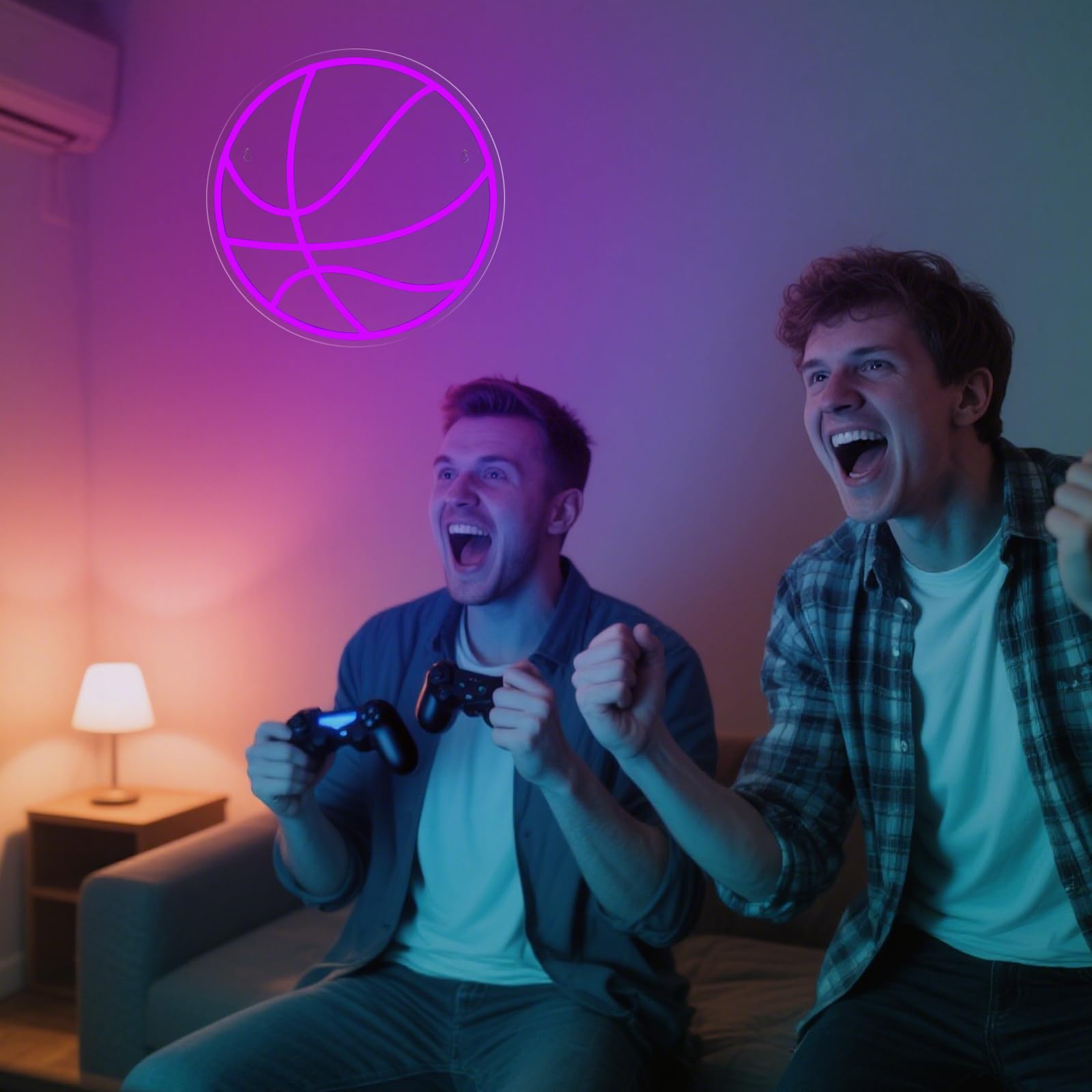 Basketball Neon Sign Sport Led Basketball Light For Wall Decor Dimmable Sign Birthday Kids Christmas Gift Fans Sport Room Bedroom Decor For Boys