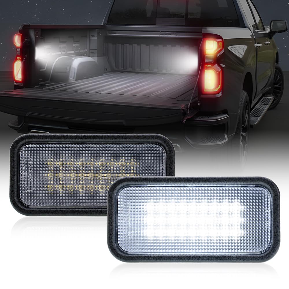 NJSBYL LED Truck Bed Light for 2019-2025 2026 Chevy Silverado 1500 2500HD 3500HD  GMC Sierra 1500 2500HD 3500HD  White LED Truck Bed Rear Cargo Area Lighting Lamp Accessories OEM Replacement 84396982