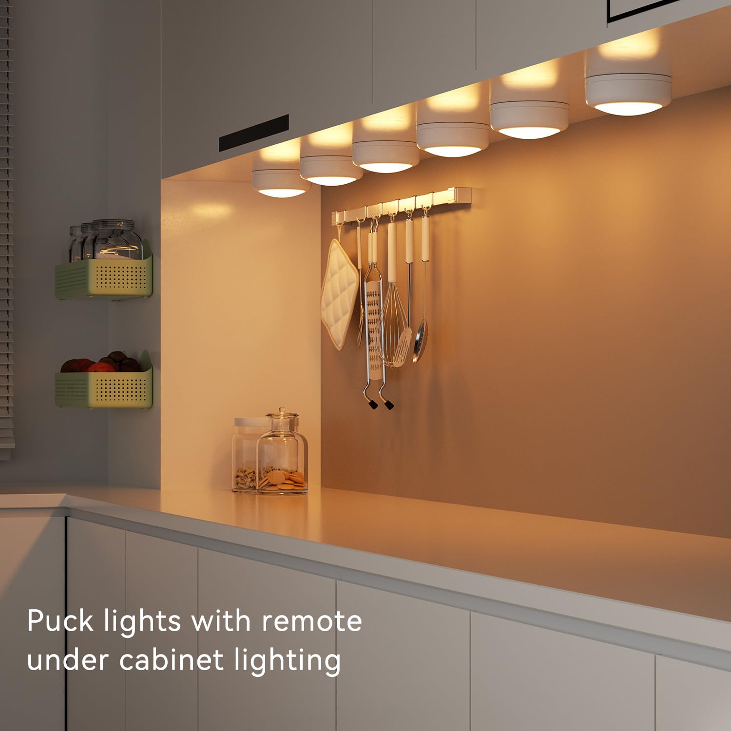 Bestdlclite Led Puck Lights With Remote, 16-Color Under Cabinet Lighting Wireless, Battery Operated Stick-On Lights, Dimmable Pu