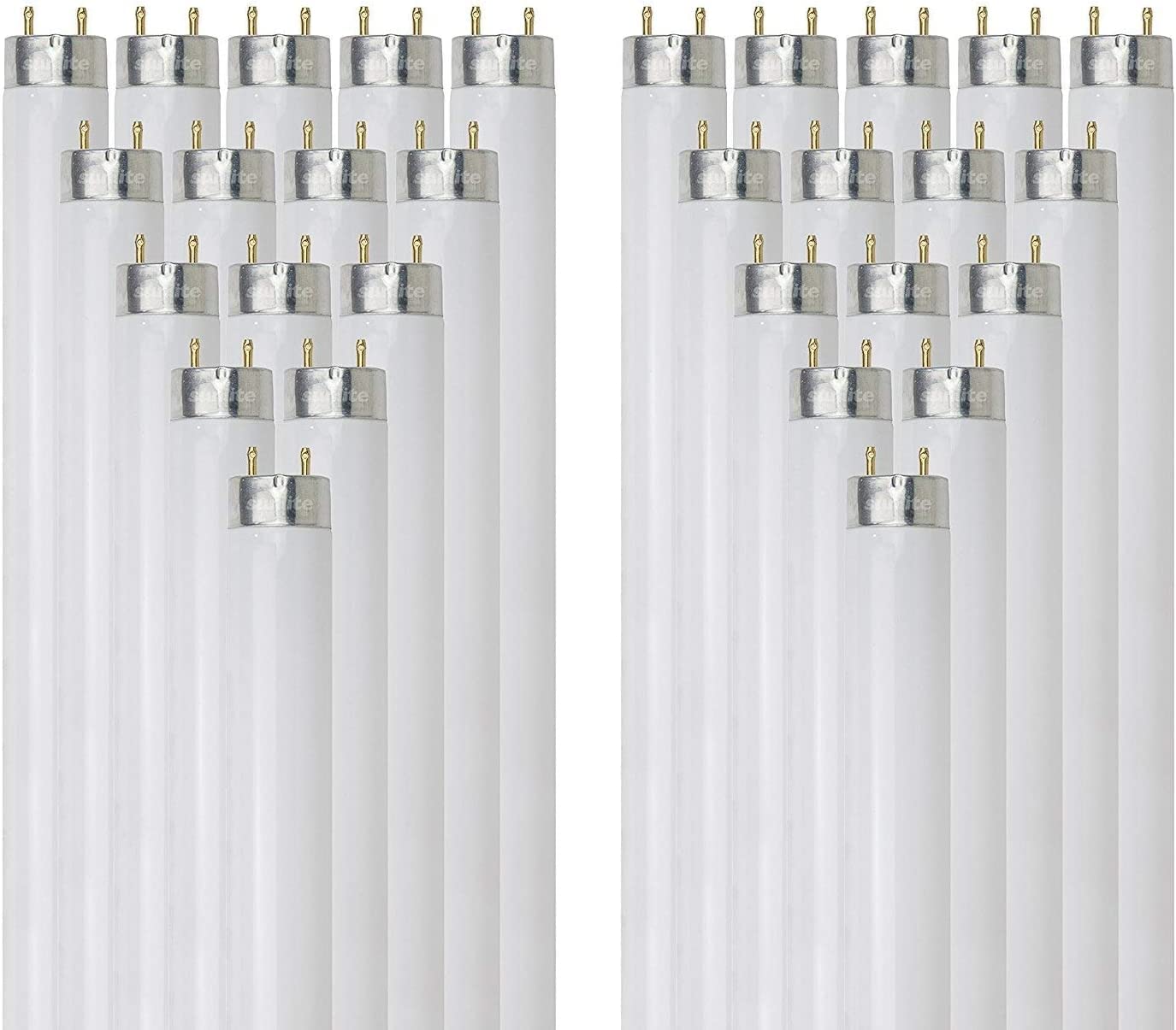 Sunlite 30105 2 Foot T8 Linear Fluorescent Lamp, 17 Watts, 1400 Lumens, F17T8/SP830, 3000K Warm White, Medium G13 Bi-Pin Base, R