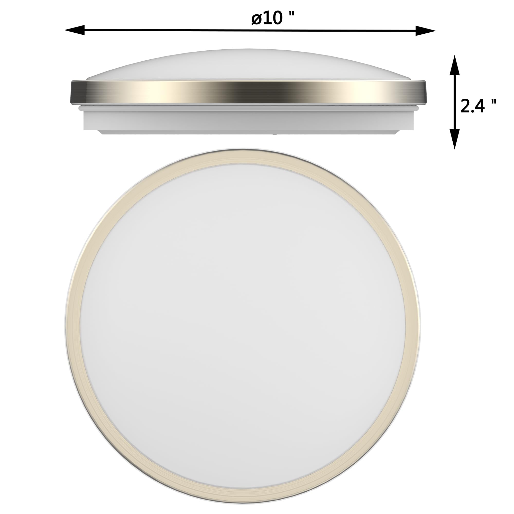 Dymond Led Ceiling Light Flush Mount 10 Inches Ceiling Light Fixture Dimmable For Bathroom, Kitchen, Laundry Room (3000K Warm White, 10 Inches)